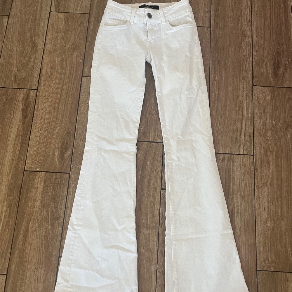 J Brand White Flare Jeans